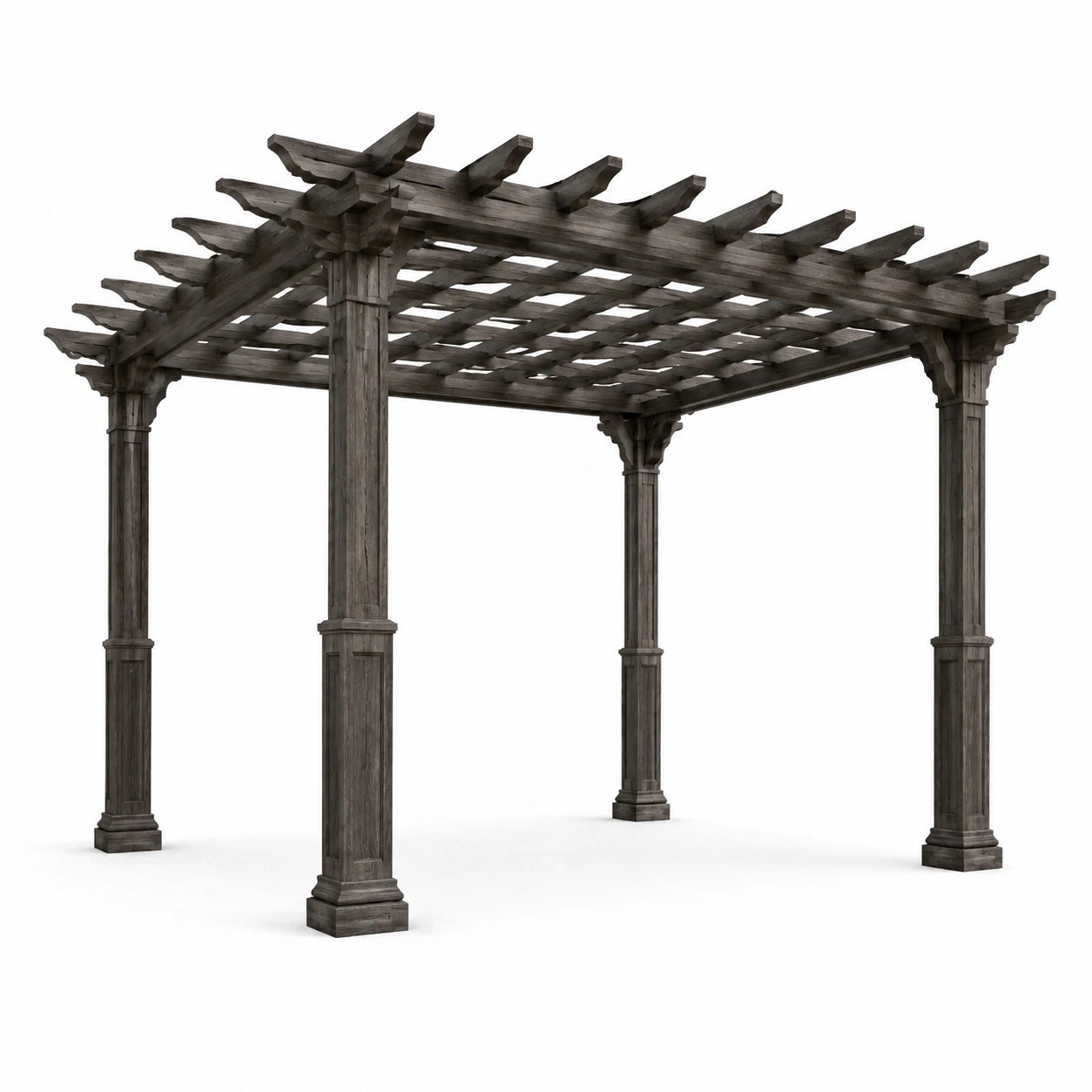 Pergolato da Giardino in Legno Massello Grigio