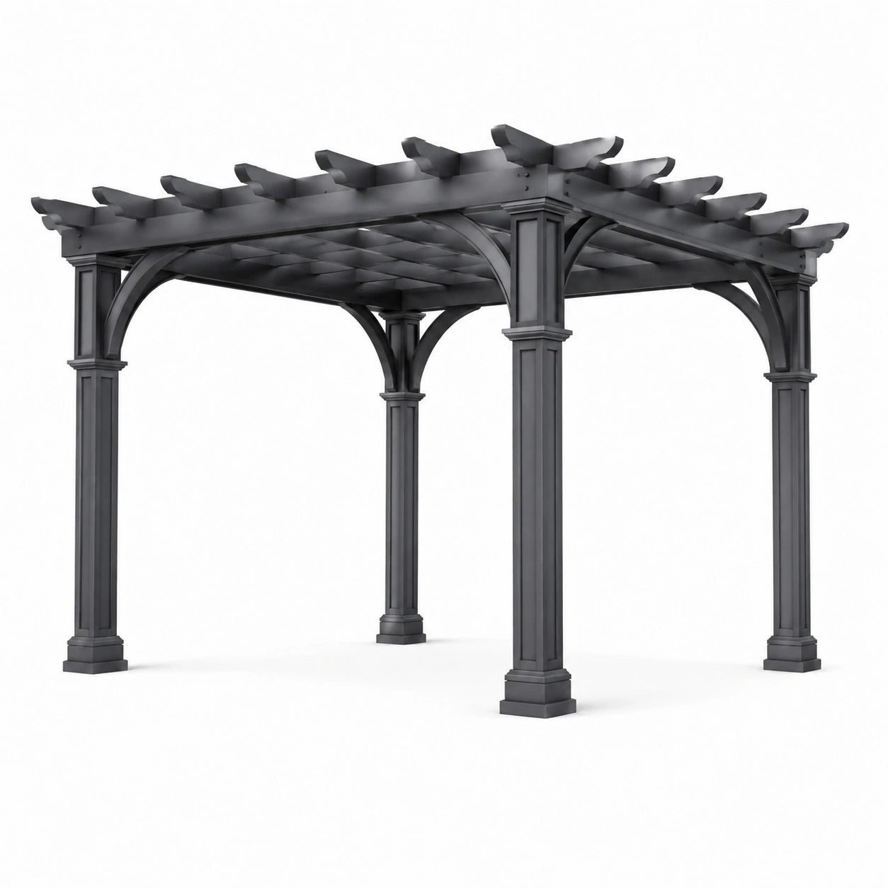 Pergolato in Metallo 3x3 m Nero