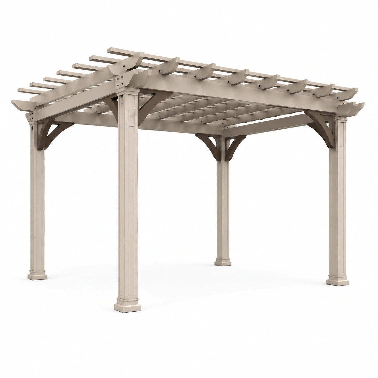 Pergolato in Legno Composito Beige 300x300 cm